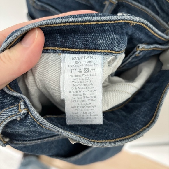 Everlane The Original Cheeky Jeans Dark Blue Wash Size 29 Regular - Picture 7 of 7